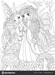 Coloriage Licorne Princesse Photographie Larisakuzovkova C 191155958 En 2020 Coloriage Princesse Licorne Coloriage Coloriage