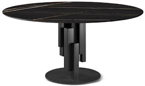 A wicker table set with a glass table top, for example, adds a little transitional charm to the room, while a counter height table with elevated stools is perfect for casual dining. Casa Padrino Luxury Dining Table Black O 158 X H 75 Cm Modern Round Dining Room Table With Ceramic Top Dining Room Furniture Luxury Quality Made In Italy