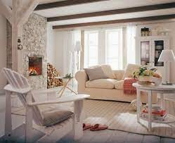 living amenajat in stil rustic cu alb si semineu cu piatra alba living room decor rustic living room designs country style living room
