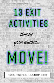 13 Movement Based Exit Activities Teaching Strategies Middle School Math Teaching