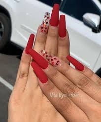 Collection by nails by ann • last updated 19 hours ago. Red Butterfly Nails Beautiful Shade Of Red With An Adorable Accent Of Red Butterflies Acryl Red Acrylic Nails Long Acrylic Nails Coffin Red Gel Nails