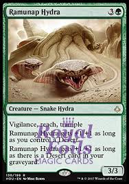 That which doesn't kill you makes you stronger. 1x Foil Ramunap Hydra Hou Mtg Hour Of Devastation Rare Mint Green Magic The Gathering Cards Magic The Gathering Mtg