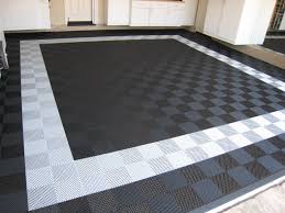 All Black Ribtrax With Pearl Silver Frame Inset Modmyfloor Com Swisstrax Garage Style Garage Makeover Garage Decor