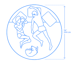 California king beds are variations of king beds designed for taller people requiring a little extra length in their bed. Round California King Bed Dimensions Drawings Dimensions Com