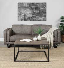 For example, sarah's sofa (shown above) has a square arm and back, therefore a round coffee table helps to soften the shape. Abington Lane Contemporary Square Coffee Table Modern Cocktail Table Sofa Table For Living Room And Office Distressed Pecan Buy Online At Best Price In Uae Amazon Ae