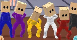 Just Twerking With Random People Dressed Up As Colourful Boxes Kartun