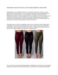 We did not find results for: Wholesale Jeans From China The Great Benefits To Shop With By Wholesale India Issuu