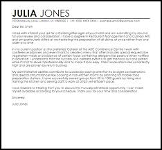 Caterer Cover Letter Sample Cover Letter Templates Examples