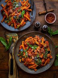 Pasta Alla Norma with Casarecce & Spicy Sausage