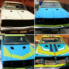 Stages Of Demolition Derby Car Makeover Hood Detail Demolition Derby Demolition Derby Cars Derby Cars