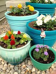 Curb Appeal Plastic Flower Pots Painting Plastic Plastic Plant Pots