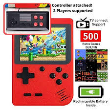 Digitcont Retro Game Console Mini Handheld Arcade Built In With 500 Classic Games 2 Players In 2020 Retro Games Console Retro Gaming Classic Games
