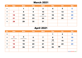 Thank you for choosing our calendar organizer for printing: March And April Calendar 2021 Printable Word Pdf Free Printable 2020 Monthly Calendar With Holidays