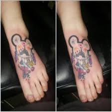 If you have a scar on your foot why not hide it with a dreamcatcher tattoo! Fantastic Disney Dream Catcher Tattoo On Foot Blurmark