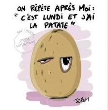 C Est Lundi Et J Ai La Patate Humour Lundi Lundi Drole Bonjour Humour