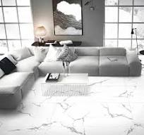 600X1200mm Glazed Full Body Matt Porcelain Floor Tiles White Marble Designs  Grade AAA