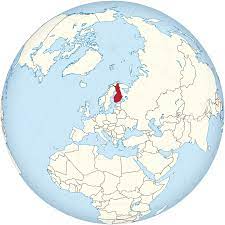 In finnish, the country is named suomi while the term finland is actually swedish! File Finland On The Globe Europe Centered Svg Wikipedia