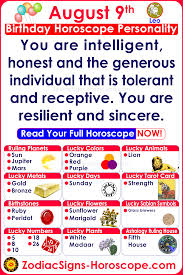 August 9th Birthday Horoscope Personality Birthday Horoscope July 25 Zodiac Birthday Personality What zodiacs are these days.