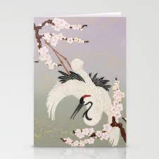 Looking for japanese pokemon cards? Japanese Crane Stationery Cards By Luna Kirsche Society6