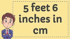 Simply use our calculator above, or apply the formula to change the length 5 ft to m. 5 Feet 6 Inches In Cm Youtube
