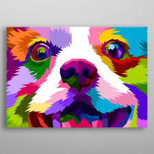 Close Up Of Happy Dog Poster Print By Peri Priatna Displate Dog Painting Pop Art Dog Pop Art Pop Art Animals