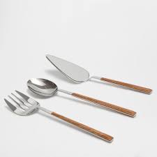 Image Of The Product Servers With Wooden Effect Handles Wooden Zara Home Tableware