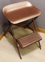 Vintage Samsonite Folding Step Stool All Metal Kitchen Shop Chair Wide Seat Collectibles Kitchen Amp Home Furniture Folding Step Stool Shop Chair Chair
