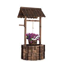 Blumfeldt Andernach Fontaine Decorative Bois Traite Au Feu Resistant Aux Intemperies Avec Toit Materia Fontaine Decorative Fontaine De Jardin Pot De Fleurs