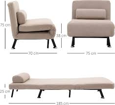 Trova i migliori prezzi e le benvenuto nella sezione poltrone letto economiche di eprice. Dechome Poltrona Letto Struttura In Metallo Cuscino Imbottito Schienale Regolabile Beige 833066bg