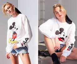 Urban Outfitters Partners With Fila For A New Mickey And Minnie Capsule Collection Fun Sweatshirts Fila Sportswear Urban Outfitters