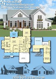 Architectural Designs Farmhouse Plan 46373la Gives You 3 4 Bedrooms 2 5 Baths And 2 400 Sq Ft House Plans Farmhouse Farmhouse Plans Modern Farmhouse Plans
