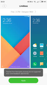 Tema mini rom miui 10. Solved With 7 11 9 Can T Apply Limitless Theme Xiaomi European Community
