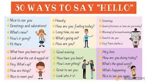 30 Ways To Say Hello In English Useful Hello Synonyms 7 E S L Ways To Say Hello Learn English Words How To Say Hello