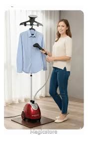 Plancha A Vapor Vertical Magicstore 1.5l Profesional Ropa Colgad Rojo | Cuotas sin interés