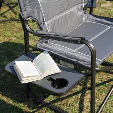 If you host a lot of outdoor parties, look for folding chairs with durable designs to give your guests a comfortable place to take a seat. Buy Timber Ridge Laurel Outdoor Folding Director S Chair With Cooler Bag Side Table Grey Online In Vietnam B079jz7txk