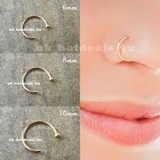 0 99 gbp rose gold small open nose ring hoop cartilage piercing helix ear nose hoop gift ebay fas in 2021 nose rings hoop nose piercing hoop nose piercing jewelry