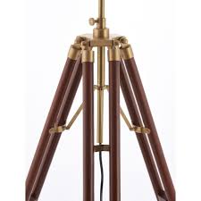 From gold and grey tripods to black oversized shades from b&q, habitat think large, overreach floor lamps, designs with multiple light fittings (otherwise known as tree lamps), or task styles, which are essentially. Eta Oct Nove Tripod Floor Lamp Sheesham Wood Brass Base Only Moonlight Design