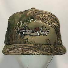Vintage Realtree Camo Mallard Duck Hunting Strapback Hat The Marsh Club Dad Cap Sports Hats For Men Gifts Made In Usa T24 Ag8022 Hats For Men Strapback Hats Realtree Camo