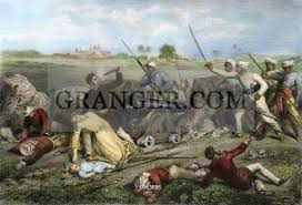 Image of INDIA: SEPOY MUTINY, 1857. - The Deaths Of Major Skene And His  Wife At Jhansi During The Sepoy Rebellion In India In 1857. Contemporary  English Engraving. From Granger - Historical Picture Archive