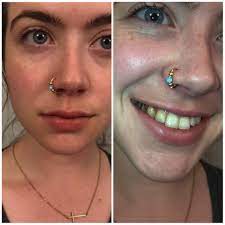 New Nose Ring 18g 11mm Blue Opal Piercing