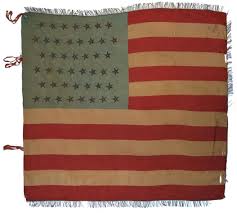 A Rare Regimental Battle Flag From The Spanish American War Period 45 Stars Silk With Bullion Stars The Spanish American War American Flag American History