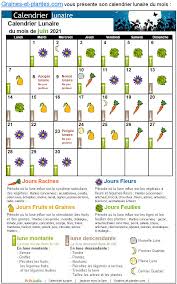 Le jeudi 24 jun 2021. Calendrier Lunaire Juin 2021
