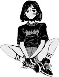 Anime Drawing Grunge Thrasher Girl Monocrhome Tumblr Pinterest Girl Drawing At Getdrawings Com Free For Pin On Cartoon Art Styles Girl Drawing Cute Drawings