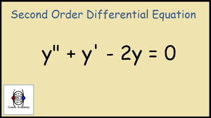 Y Y 2y 0 Second Order Homogeneous Differential Equation Youtube
