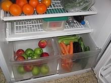 Closed and open fridge with assortment grocery vector. Crisper Drawer Wikipedia