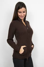 Modèle à encolure en v avec ceinture à nouer à la taille. Gilet Cachemire Femme Modele Anha 100 Cachemire 6 Fils Noir Ou Choco