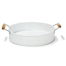 Metal Tray With Handles White Kmart Metal Trays Metal Serving Trays White Tray