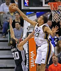 Watch the whole league or your favorite team, choose a single game, or check out more options. Utah Jazz Center Rudy Gobert 27 Blocks A Shot By San Antonio Spurs Guard Manu Ginobili 20 As The Utah Jazz And The San Utah Jazz Nba Blocks Basketball News