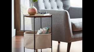 Please try your search again or try browsing by one of our furniture categories. Bestpromo Rivet Meeks Round Storage Basket Side Table Youtube
