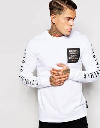 Criminal Damage Long Sleeve T Shirt With Sleeve Print At Asos Com Printed Shirts Shirt Designs Mens Outfits